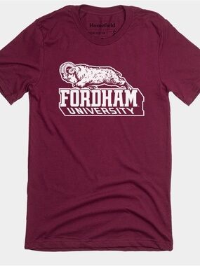 Homefield Fordham University Maroon Logo Tee